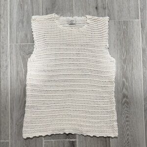 Wilfred Cream Knit Sleeveless Top